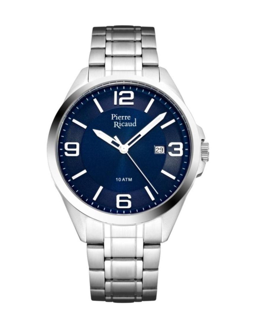 Men Classic Analog Quartz Watch PIERRE RICAUD Blau Dial 41mm P91073.5155Q
