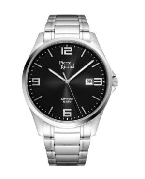Men Classic Analog Quartz Watch PIERRE RICAUD Schwarz Dial 44mm P91076.5156Q
