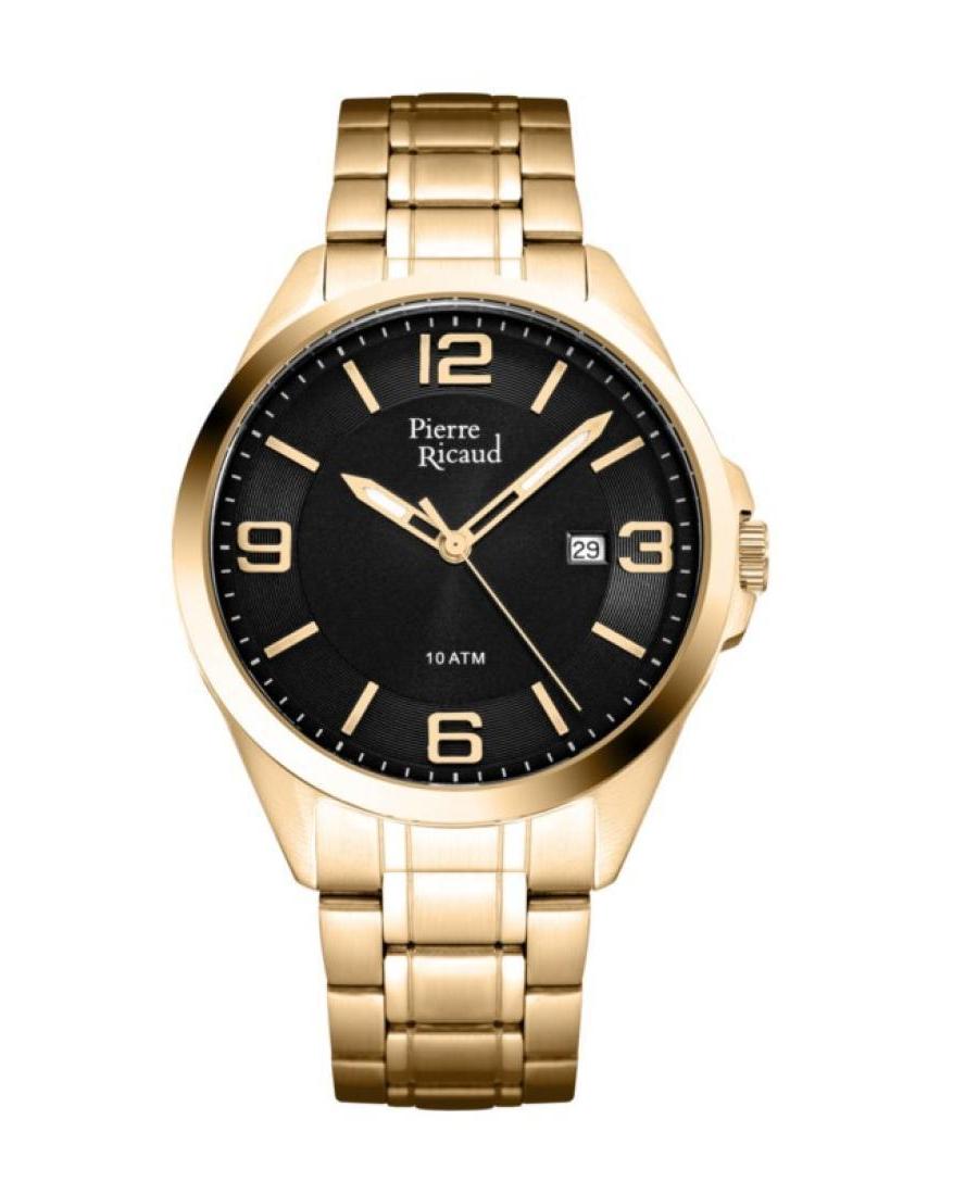 Men Classic Analog Quartz Watch PIERRE RICAUD Černá Dial 41mm P91073.1156Q