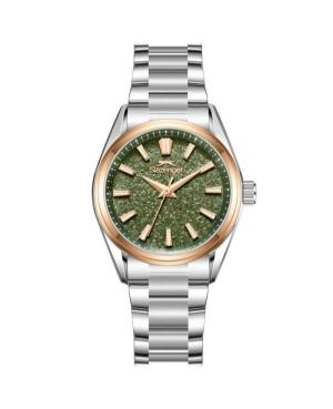Women Klasické Quartz Analog Watch SLAZENGER SL.9.2533.3.02 Zelená Dial 30mm