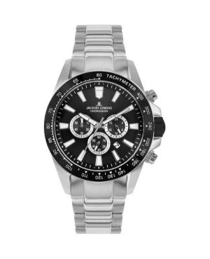 Men Classic Sports Quartz Analog Watch Chronograph JACQUES LEMANS 1-2140E Black Dial 48mm
