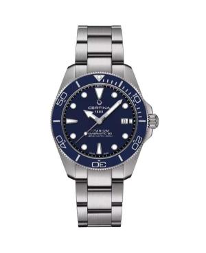 Mężczyźni klasyczny sportowy Diver Luxury Szwajcar automatyczny analogowe Zegarek CERTINA C048.407.44.041.00 Niebieska Wybierz 4