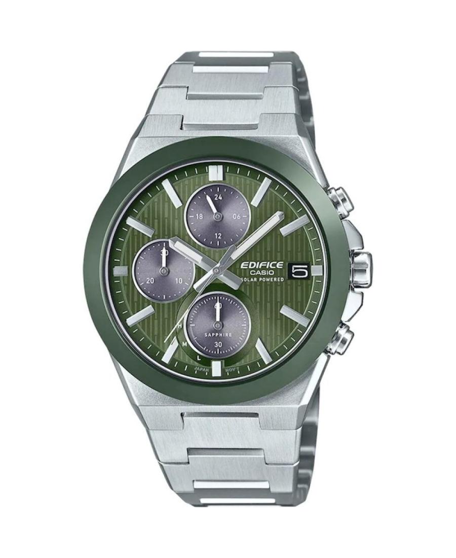 Vyriškas Klasikinis Japoniškas Kvarcinis Rodyklinis Watch Chronograph CASIO EFS-S650D-3AEF Žalia Dial