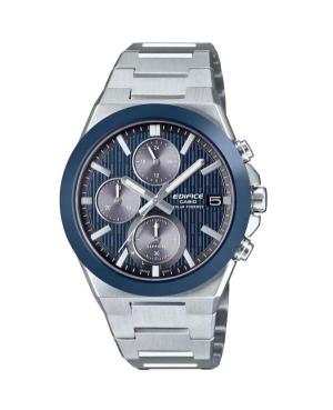 Men Klasické Japan Quartz Analog Watch Chronograph CASIO EFS-S650D-2AEF Silver color Dial