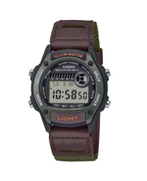Vyriškas Klasikinis Japoniškas Kvarcinis Digital Watch Alarm CASIO W-220HF-3AVEF Juodas Dial 36.6mm