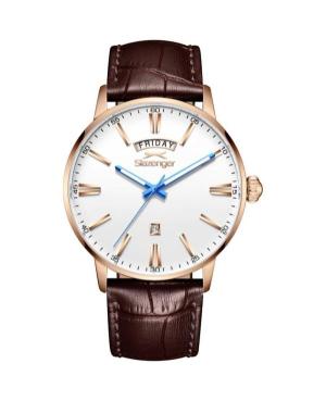 Vyriškas Klasikinis Kvarcinis Rodyklinis Watch SLAZENGER SL.9.2562.2.03 Balta Dial 42mm