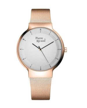 Men Classic Analog Quartz Watch PIERRE RICAUD Silver color Dial 40mm P91077.9117Q/T