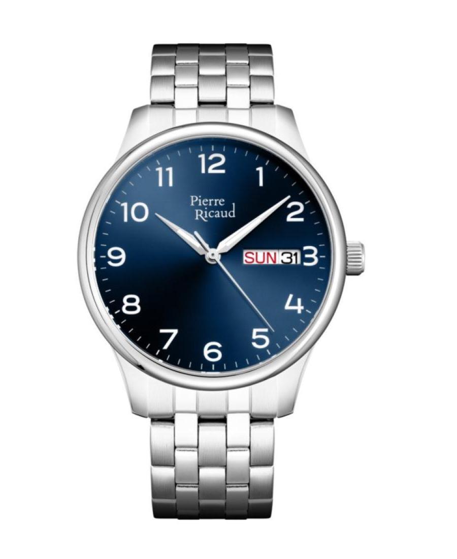 Men Classic Analog Quartz Watch PIERRE RICAUD Modrá Dial 42mm P91106.5125Q