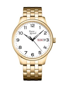Men Classic Analog Quartz Watch PIERRE RICAUD Silver Dial 42mm P91106.1123Q