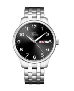 Men Classic Analog Quartz Watch PIERRE RICAUD Schwarz Dial 42mm P91106.5124Q