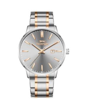 Mężczyźni klasyczny kwarcowy analogowe Zegarek SLAZENGER SL.9.2561.2.03 Kolor srebrny Wybierz 43mm