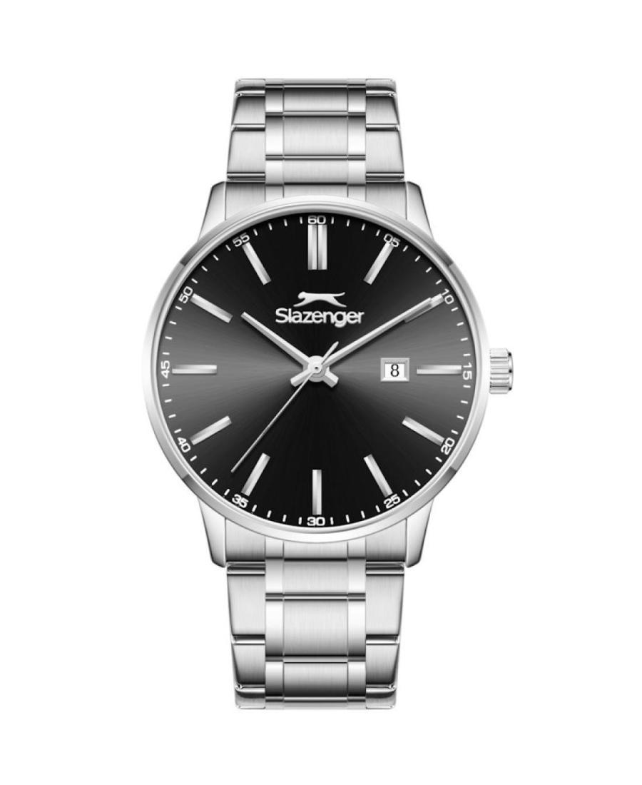 Mężczyźni klasyczny kwarcowy analogowe Zegarek SLAZENGER SL.9.2561.2.01 Czarny Wybierz 43mm