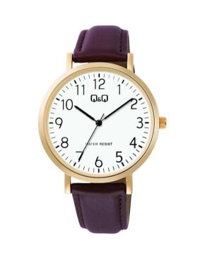 Vyriškas Klasikinis Japoniškas Kvarcinis Rodyklinis Watch Q&Q C34A-008PY Balta Dial 40mm