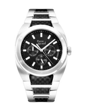 Men Classic Analog Quartz Watch PIERRE RICAUD Černá Dial 42mm P97027.5114QF