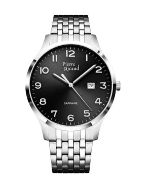 Мужские Классические Аналоговые Кварцевые Часы PIERRE RICAUD Черный Циферблат 42mm P60056.5124Q