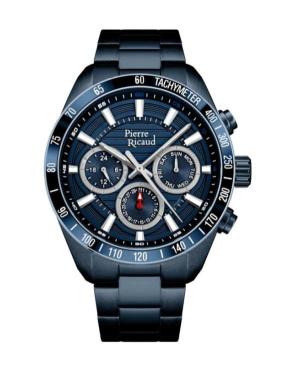 Mężczyźni Classic Analog Zegarek PIERRE RICAUD Niebieska Wybierz 44mm P97031.L115QF