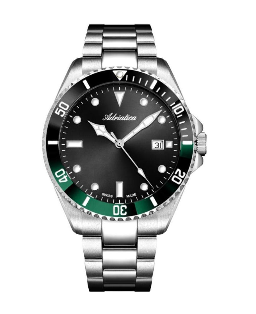 Mężczyźni Classic Analog Szwajcar kwarcowy Zegarek ADRIATICA Czarny Wybierz 41mm A8347.W194Q