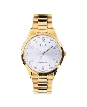 Mężczyźni klasyczny Japonia kwarcowy analogowe Zegarek Q&Q C10A-044PY Srebrna Wybierz 40mm