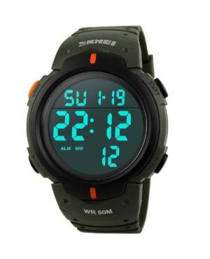 Men Sports Functional Quartz Digital Watch Alarm SKMEI 1068 AG Silver color Dial 47mm