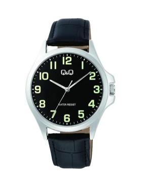 Men Classic Japan Quartz Analog Watch Q&Q C36A-014PY Black Dial 40mm
