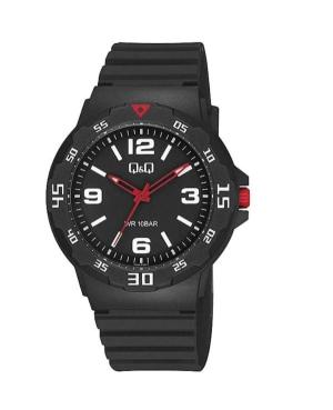 Men Japan Quartz Analog Watch Q&Q V02A-013VY Černá Dial 43mm