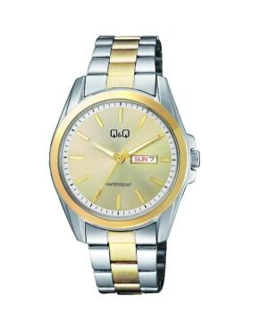 Men Classic Japan Quartz Analog Watch Q&Q A05A-001PY Sand Dial 40.5mm