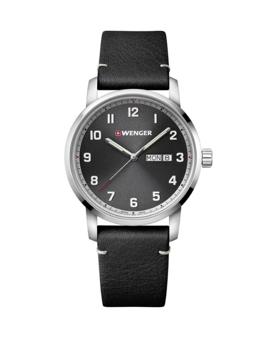 Men Klasické Swiss Quartz Analog Watch WENGER 01.1541.116 Černá Dial 42mm