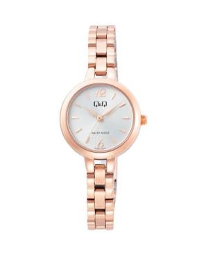 Moteriškas Klasikinis Japoniškas Kvarcinis Rodyklinis Watch Q&Q Q55B-005PY Sidabras Dial