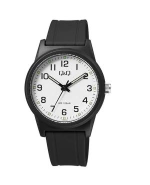 Men Japan Quartz Analog Watch Q&Q VR35J028Y White Dial 40mm