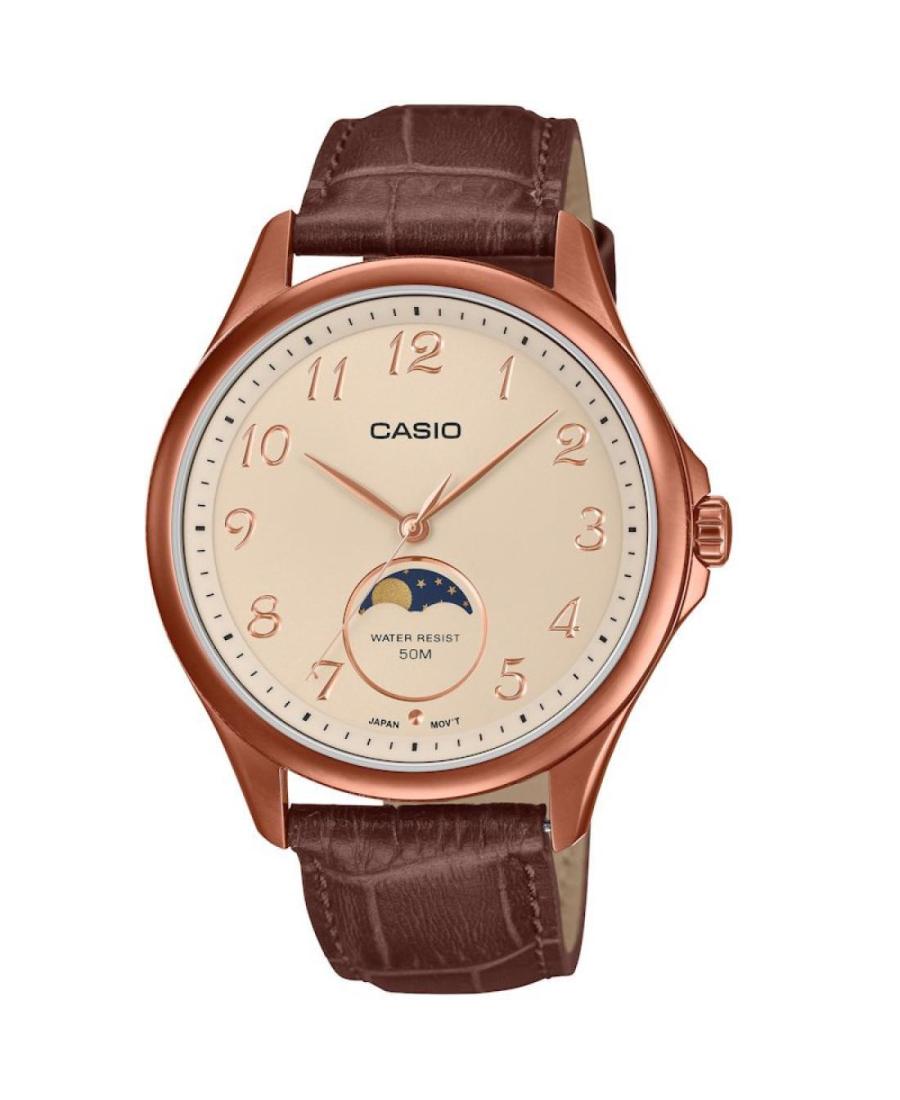 Men Klassisch Japan Quartz Analog Watch CASIO MTP-M110RL-5AVER Golden Dial 42.5mm