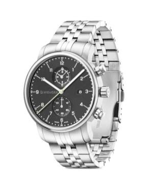 Mężczyźni klasyczny Szwajcar kwarcowy analogowe Zegarek Chronograf WENGER 01.1743.122 Czarny Wybierz 42mm image 4