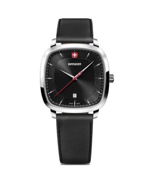 Men Classic Sports Swiss Quartz Analog Watch WENGER 01.1921.105 Black Dial 37mm