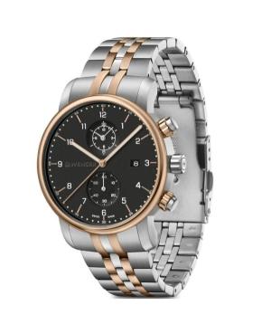 Men Klassisch Swiss Quartz Analog Watch Chronograph WENGER 01.1743.129 Schwarz Dial 42mm image 4