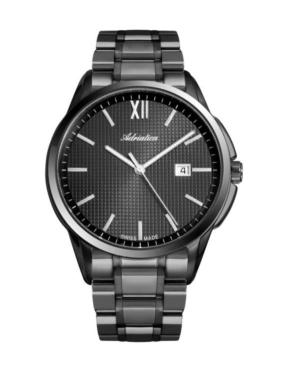 Men Classic Analog Swiss Quartz Watch ADRIATICA Black Dial A1290.S166Q