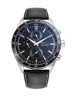 Men Classic Analog Quartz Watch PIERRE RICAUD Blau Dial 47mm P97224.5255QF