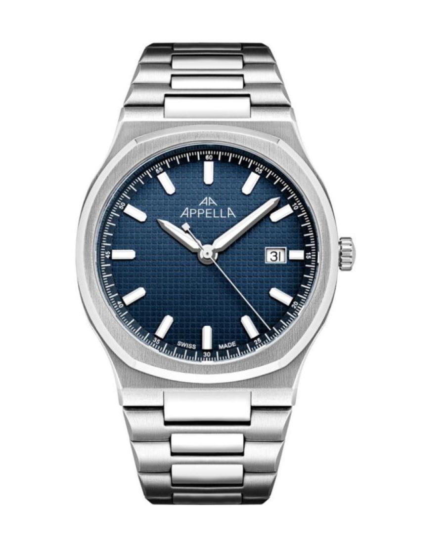 Men Classic Analog Swiss Quartz Watch APPELLA Modrá Dial 40mm L12006.5115Q
