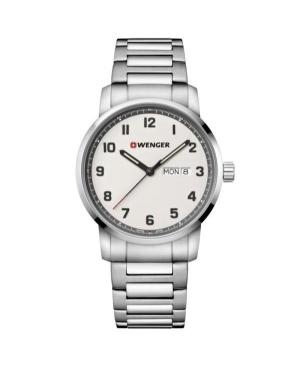 Men Klassisch Swiss Quartz Analog Watch WENGER 01.1541.120 Sand Dial 42mm