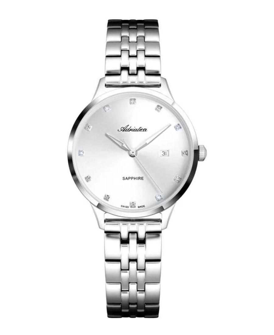 Moteriškas Classic Analog Swiss Kvarcinis Watch ADRIATICA Sidabras Dial 32.1mm A3831.5143Q