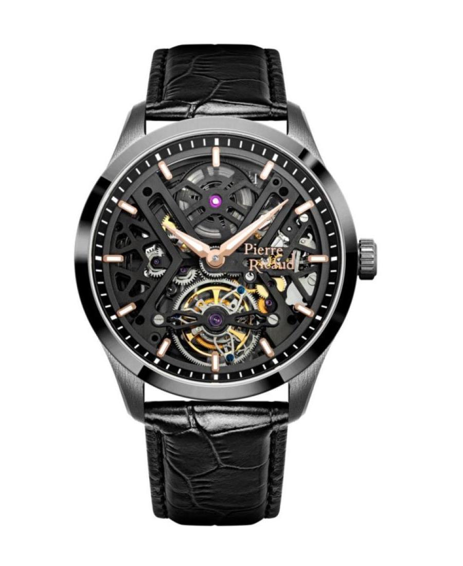 Men Classic Analog Luxury Automatic Watch PIERRE RICAUD Černá Dial 43mm P2004.S2R6A