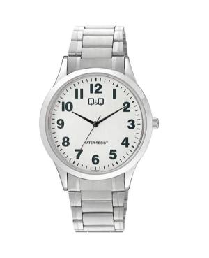 Men Classic Japan Quartz Analog Watch Q&Q C08A-007PY White Dial 40mm