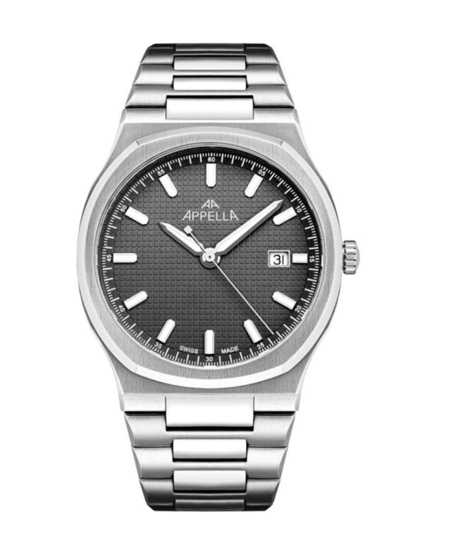 Mężczyźni Classic Analog Szwajcar kwarcowy Zegarek APPELLA Czarny Wybierz 40mm L12006.5116Q