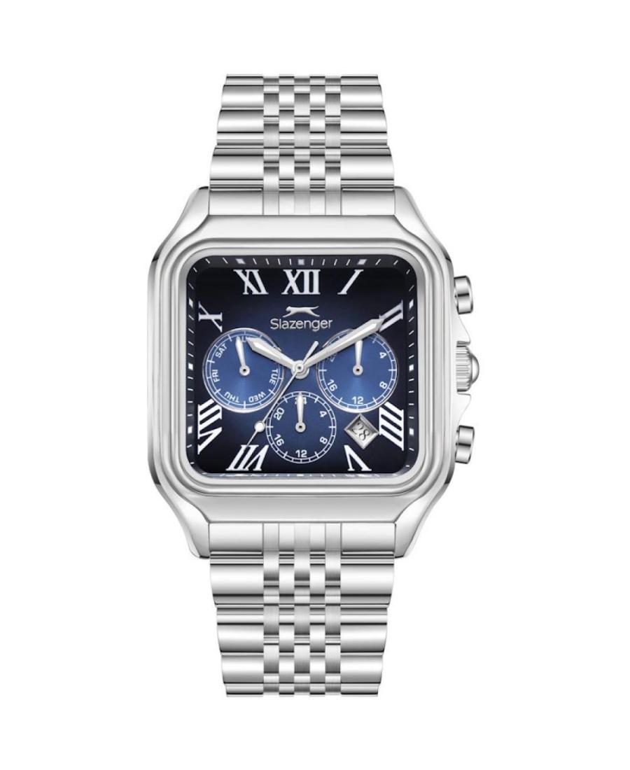 Vyriškas Klasikinis Kvarcinis Rodyklinis Watch SLAZENGER SL.9.2547.2.04 Mėlyna Dial 40mm