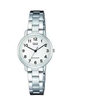 Women Classic Japan Quartz Analog Watch Q&Q C65A-006PY White Dial 30.5mm