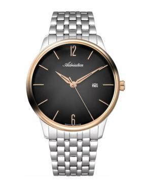 Men Classic Analog Klassisch Swiss Quartz Watch ADRIATICA Silver color Dial 44mm A8269.R156Q