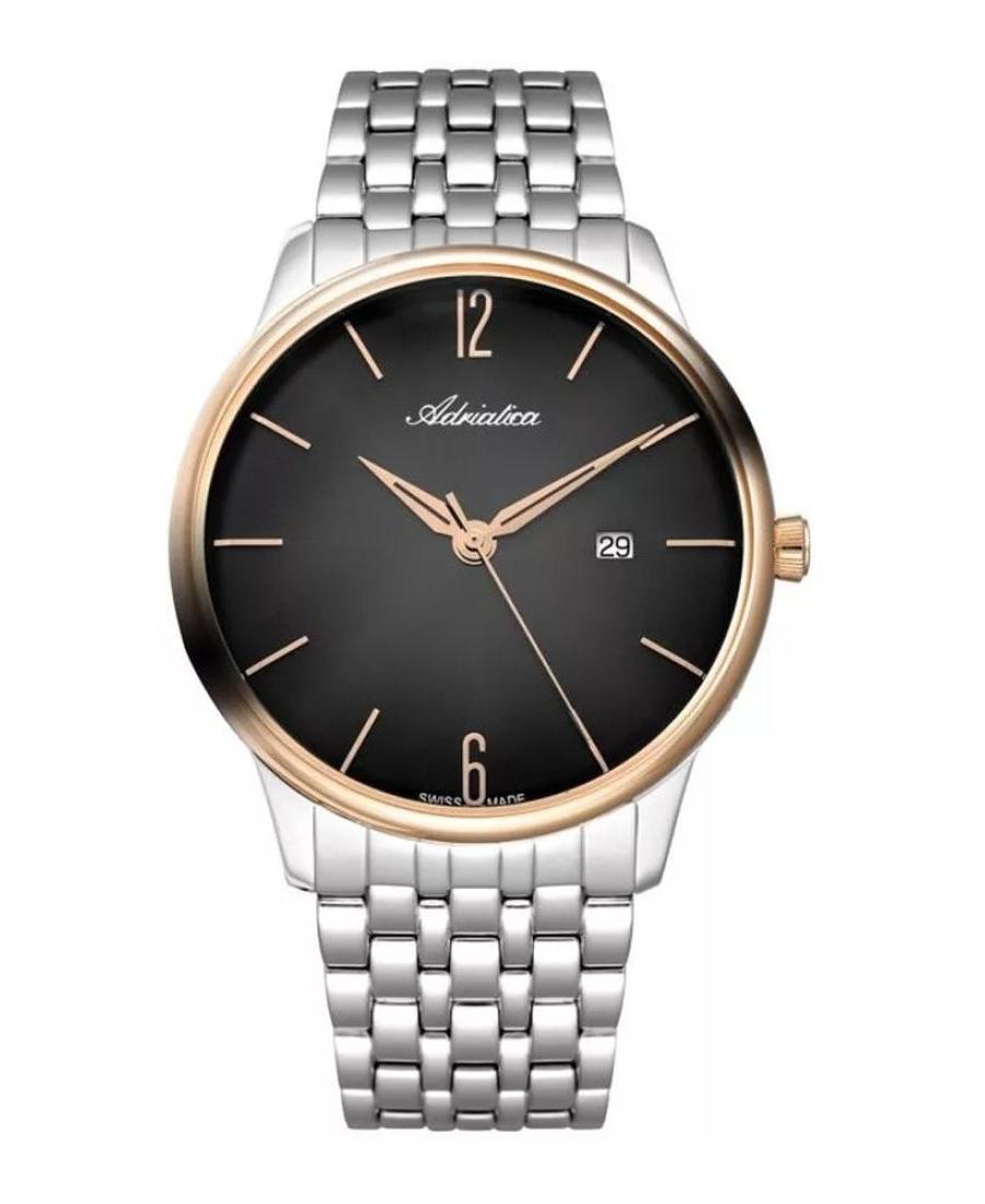 Mężczyźni Classic Analog klasyczny Szwajcar kwarcowy Zegarek ADRIATICA Kolor srebrny Wybierz 44mm A8269.R156Q