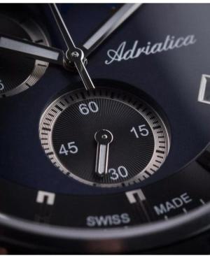 Men Classic Analog Klassisch Swiss Quartz Watch Chronograph ADRIATICA Blau Dial 46mm A8282.5215CH image 9