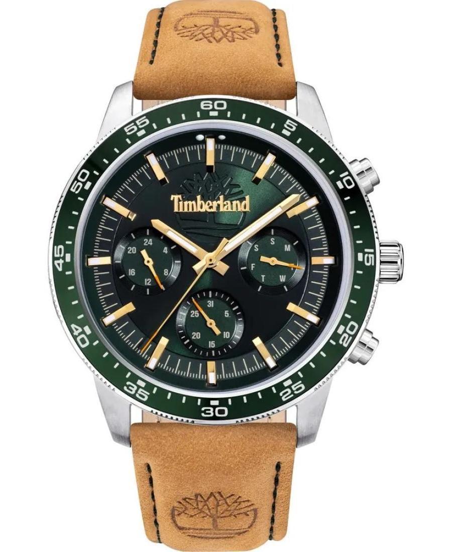 Men Klasické Sports Quartz Analog Watch TIMBERLAND TDWGF0029001 Zelená Dial 44mm