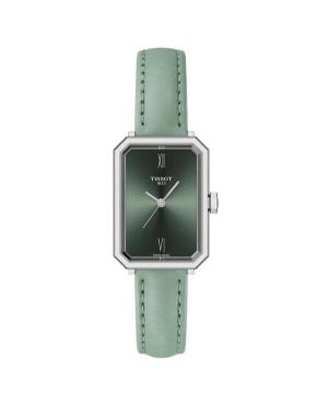 Moteriškas Klasikinis Swiss Kvarcinis Rodyklinis Watch TISSOT T160.110.16.093.00 Žalia Dial 22mm