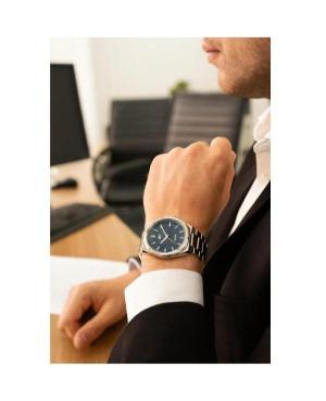 Vyriškas Klasikinis Japoniškas Kvarcinis Rodyklinis Watch Q&Q Q05C-002PY Mėlyna Dial 43mm image 1
