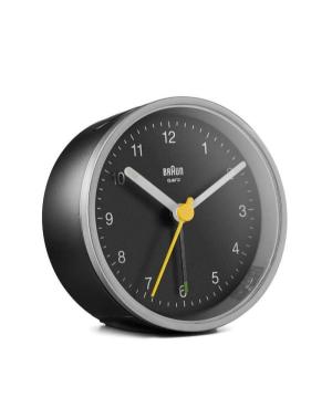 Braun BC12SB Quartz Alarm Clock Steel color Plastic Black